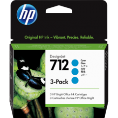 HP 712 3-pack Cyan Ink 29ml