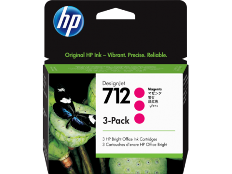 HP 712 3-pack Magenta Ink 29ml