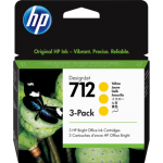 HP 712 3-pack Yellow Ink 29ml