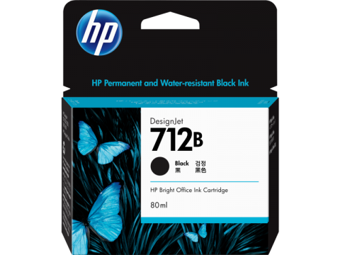 HP 712B Black Ink 80ml
