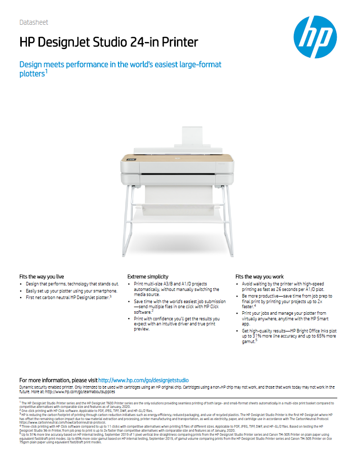 HP DesignJet Studio Wood 24-Inch Front Cover