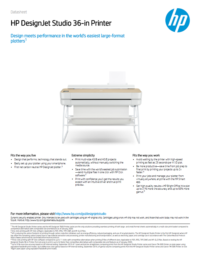 HP DesignJet Studio Wood 36-inch Front Cover