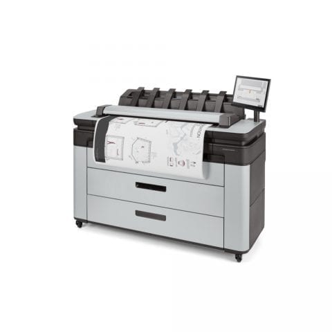 HP DesignJet XL 3600 Dual Roll 36-Inch Multifunction Printer Left Facing