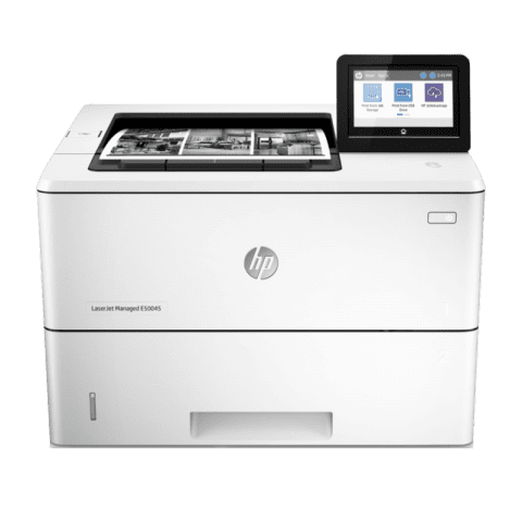 HP LaserJet Managed E50045dw Mono A4 Printer Front View web