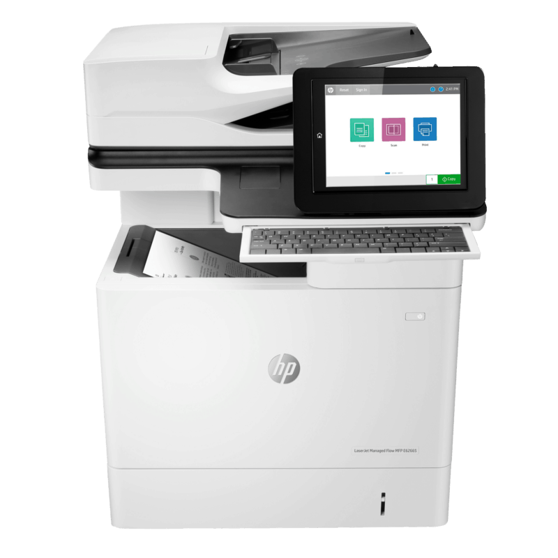 HP LaserJet Managed E62665h Mono A4 Multifunction Printer Front View web