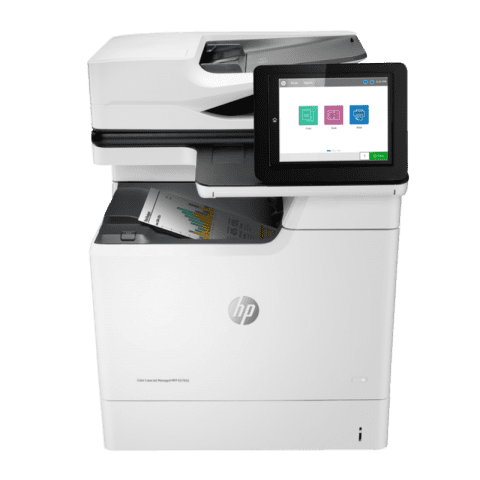 HP LaserJet Managed E67650dh Colour A4 Multifunction Printer Front View web