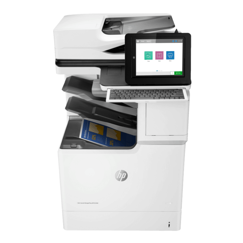 HP LaserJet Managed E67660z Colour A4 Multifunction Printer Front View web