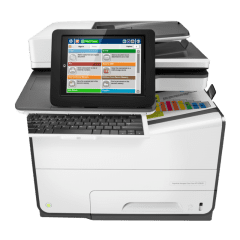 HP PageWide Managed E58650 Colour A4 Multifunction Printer Front View web