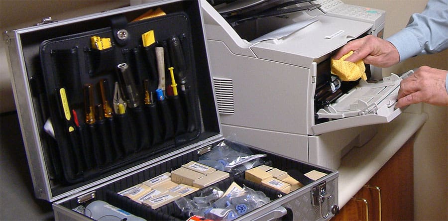 Fixing a Panasonic printer at an office in Sydney Australia